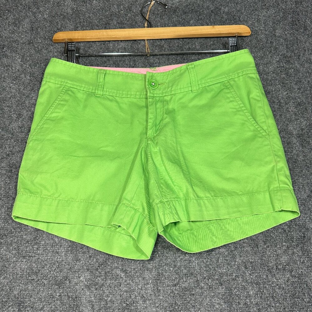 Lilly Pulitzer The Callahan Shorts Womens 2 Green Cotton Pockets